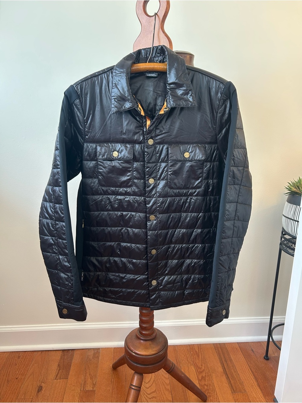 Oshso Women's Lightweight Quilted Puffer Jacket - Black Size Medium